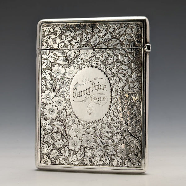 1900年 英国アンティーク 純銀製カードケース 74g DEAKIN and FRANCIS